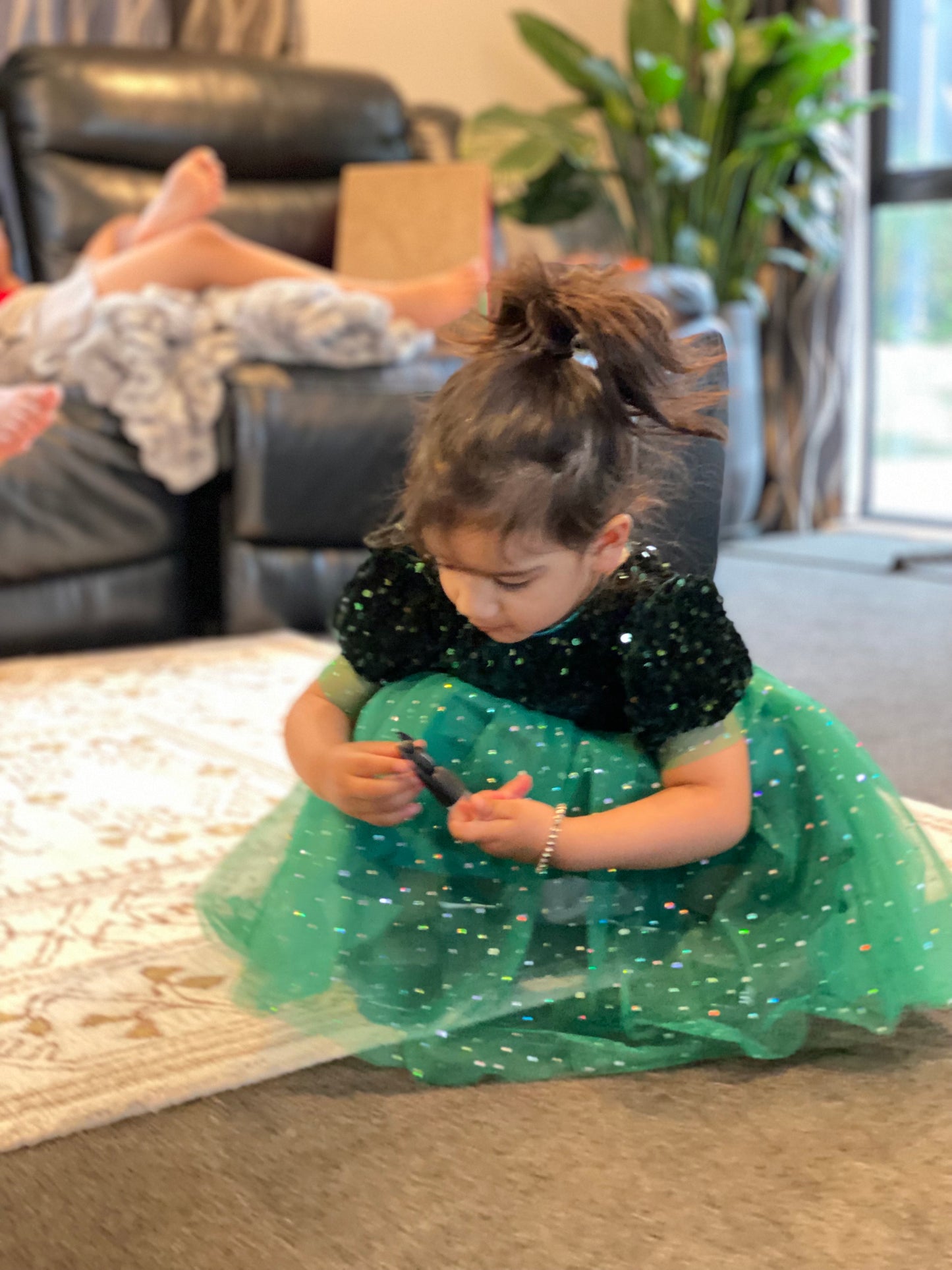 Christmas Green  Sequin Dress