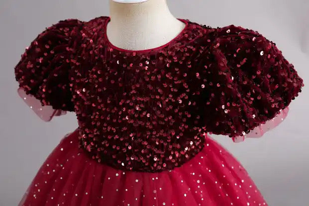 Christmas Red  Sequin Dress