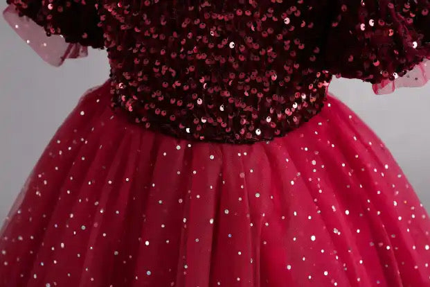Christmas Red  Sequin Dress