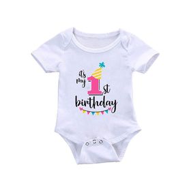 First Birthday Baby Girl Bodysuit.