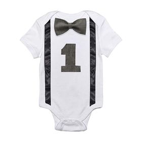 Cotton Bow | 1st birthday onesies