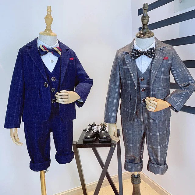 Boy Outfit 3 Piece Party| Birthday Suit | Grey