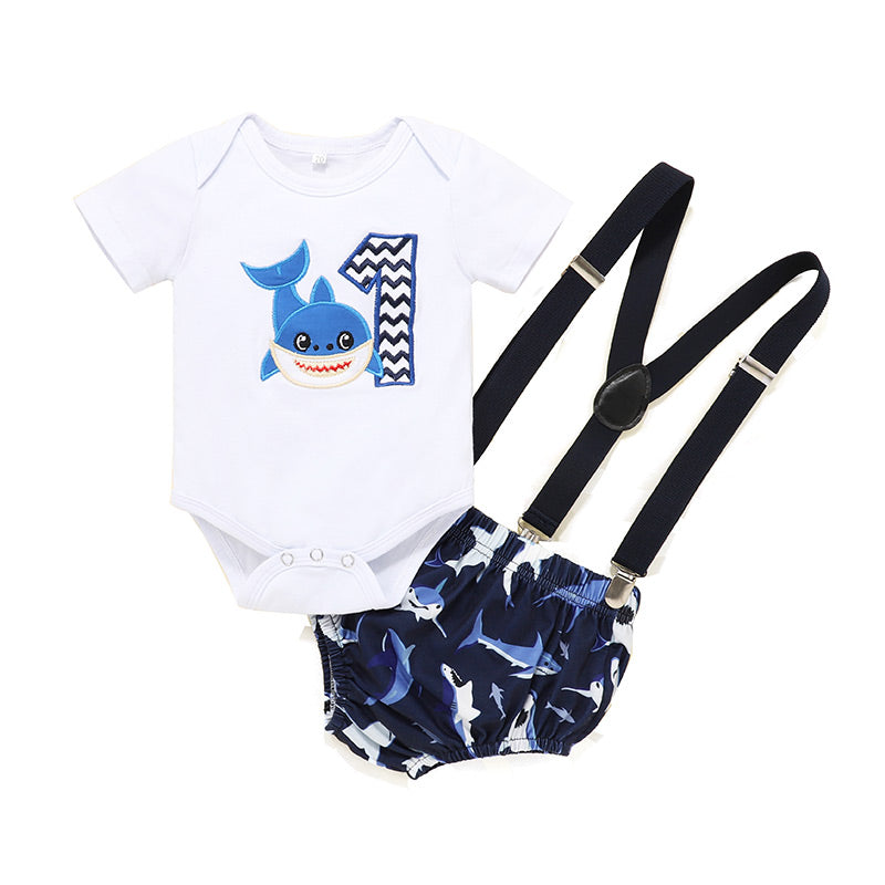 1st birthday Baby Boy Outfit | Cake Smash Dress Baby Shark