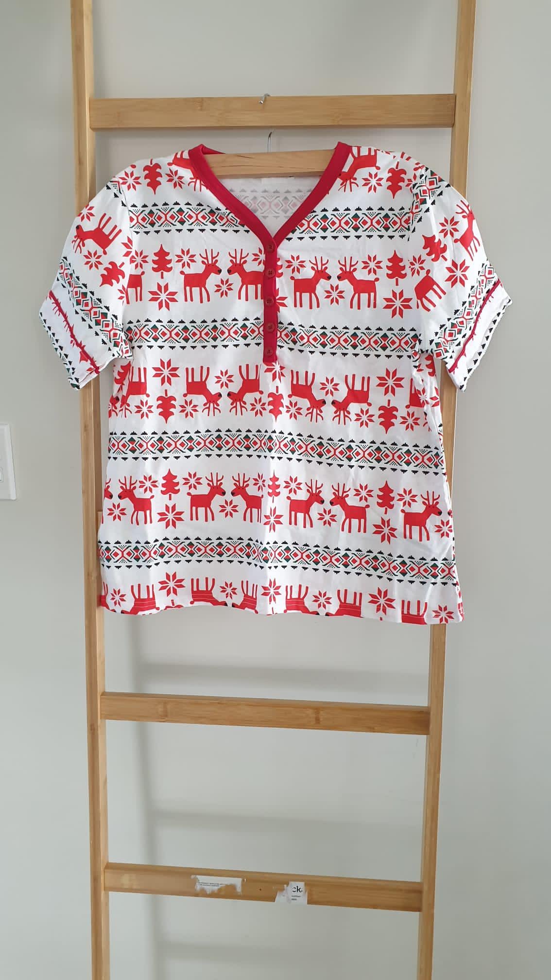 Women's Alces Christmas Short Sleeves Pyjamas Set