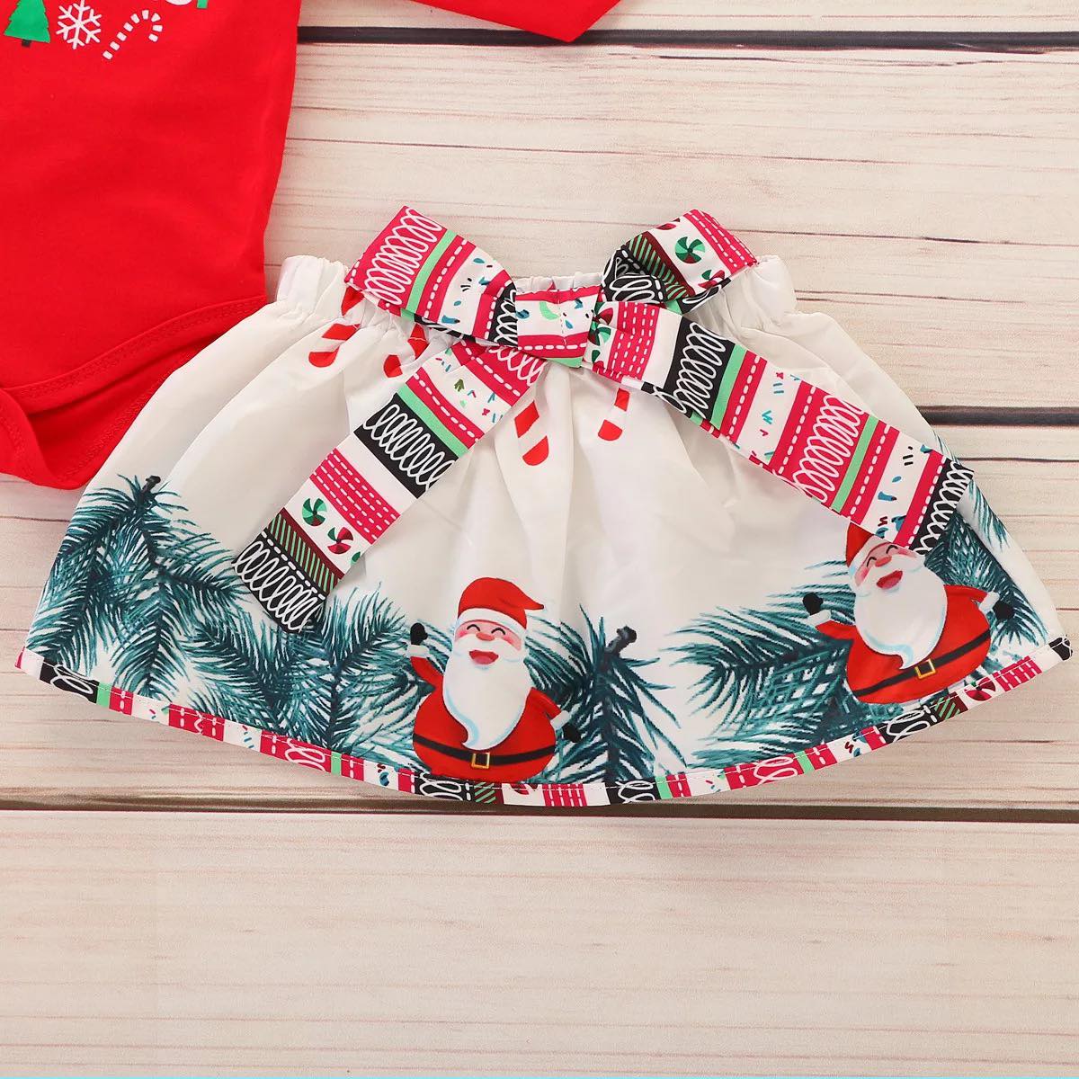 My First Christmas Infant Romper Skirt