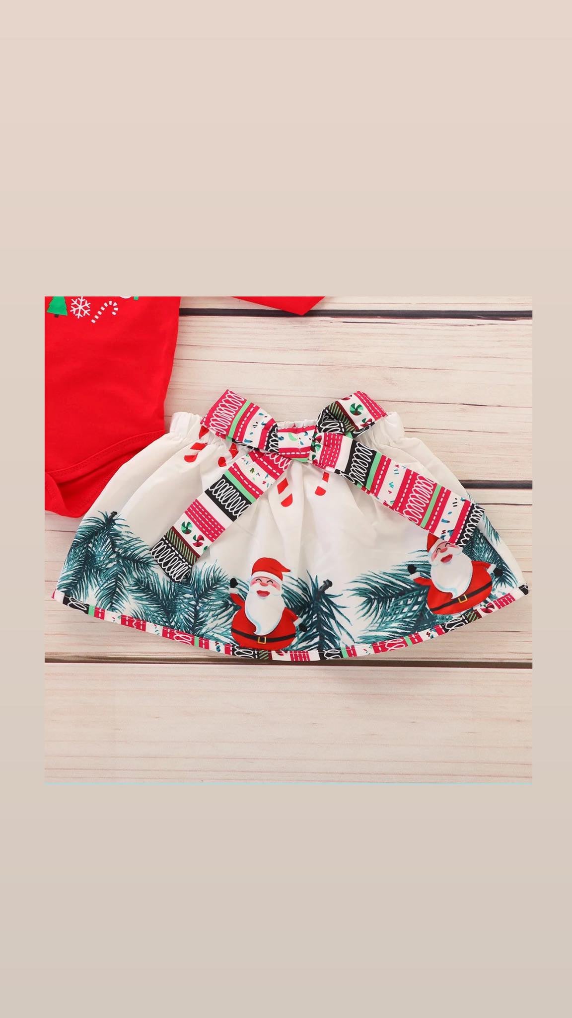My First Christmas Infant Romper Skirt