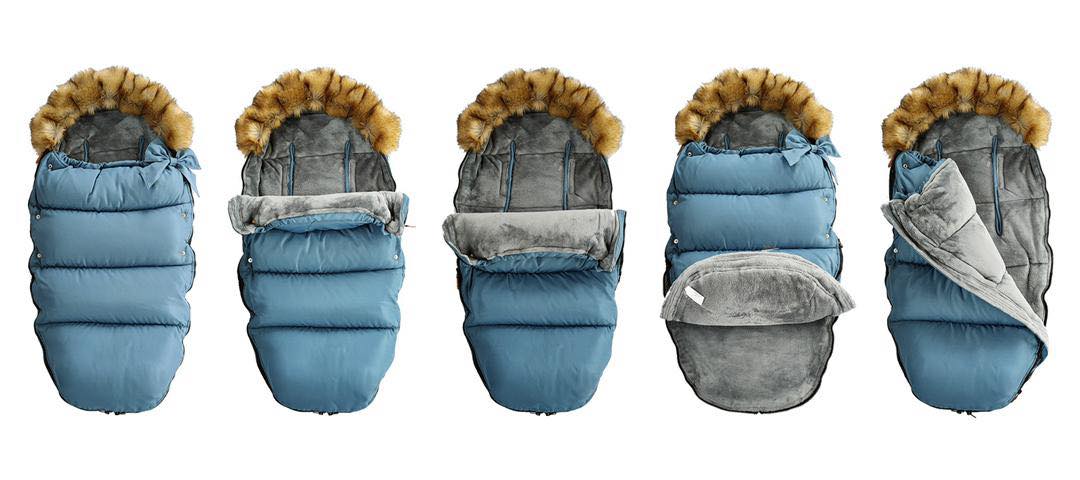 Footmuff / stroller sleeping bag – Light Blue