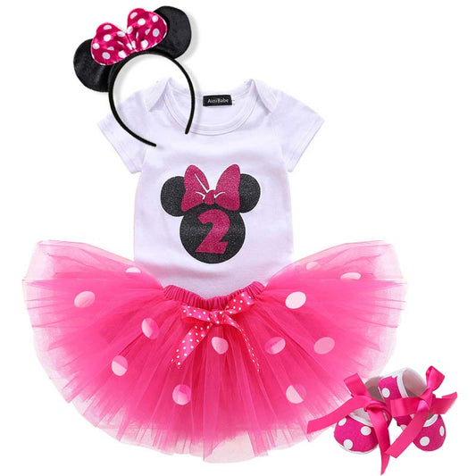 2'nd  Birthday Baby Girl  Dress with Tutu | Mickey