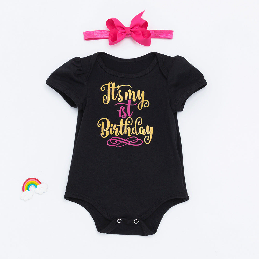 1st Birthday Baby Girl Magenta Tutu Dress.