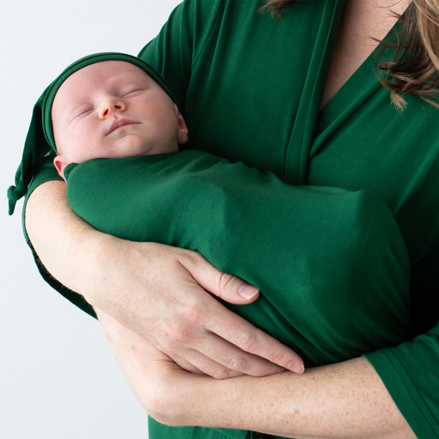 Emerald Bamboo Jersey Swaddle Wrap Set