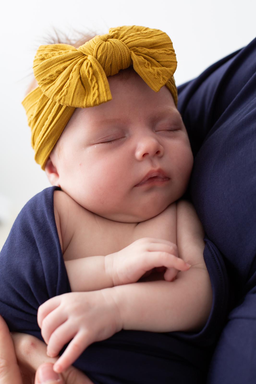 Mustard Cable Bow Headband.