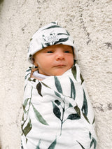 Olive Bamboo Jersey Swaddle Wrap