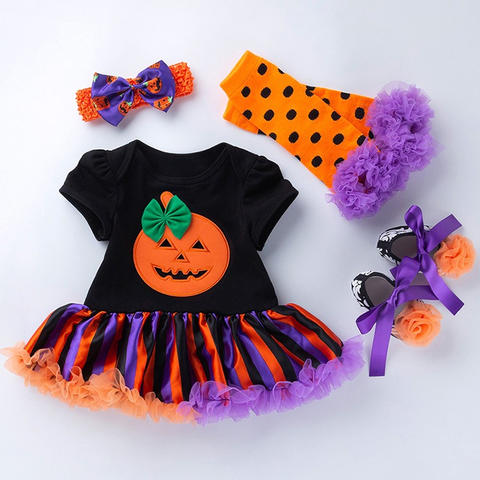 Halloween Pumpkin Face Dress set