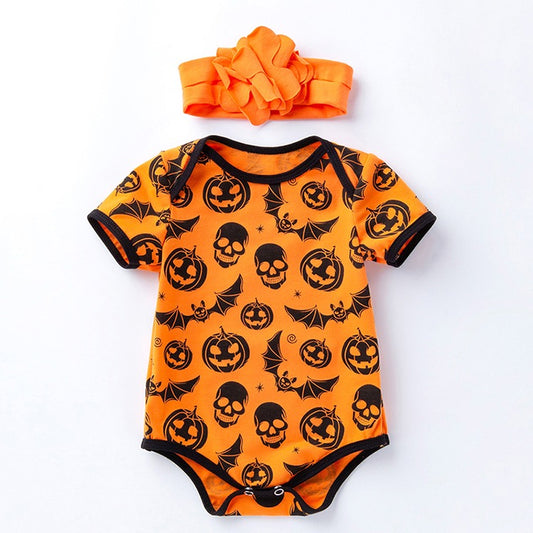 Halloween Cotton Bodysuit Skull print