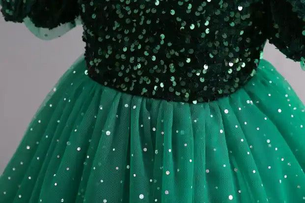 Christmas Green  Sequin Dress