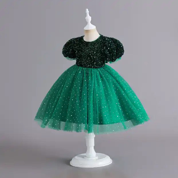 Christmas Green  Sequin Dress