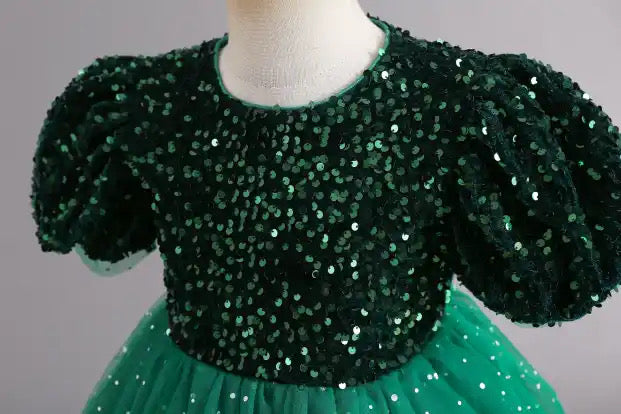 Christmas Green  Sequin Dress