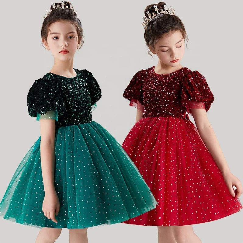 Christmas Green  Sequin Dress