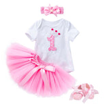 Baby Girl 1st Birthday Dress Set