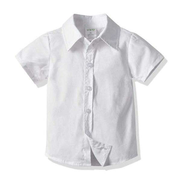 Half Sleeve Shirts Boys | White