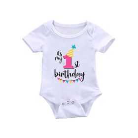 First Birthday Baby Girl  Bodysuit.