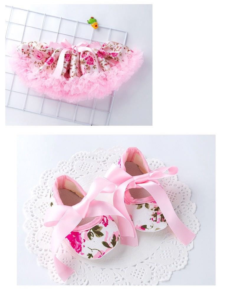 1st Birthday Baby Girl Dress Flower Printed.