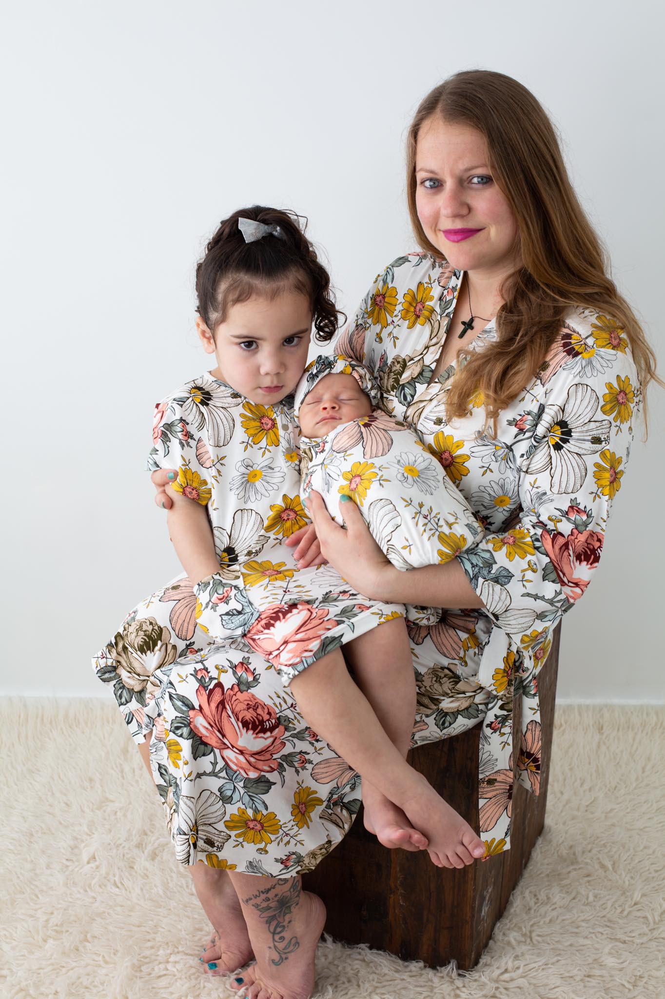 Maternity Robes & Matching Swaddle Set Ambrosia