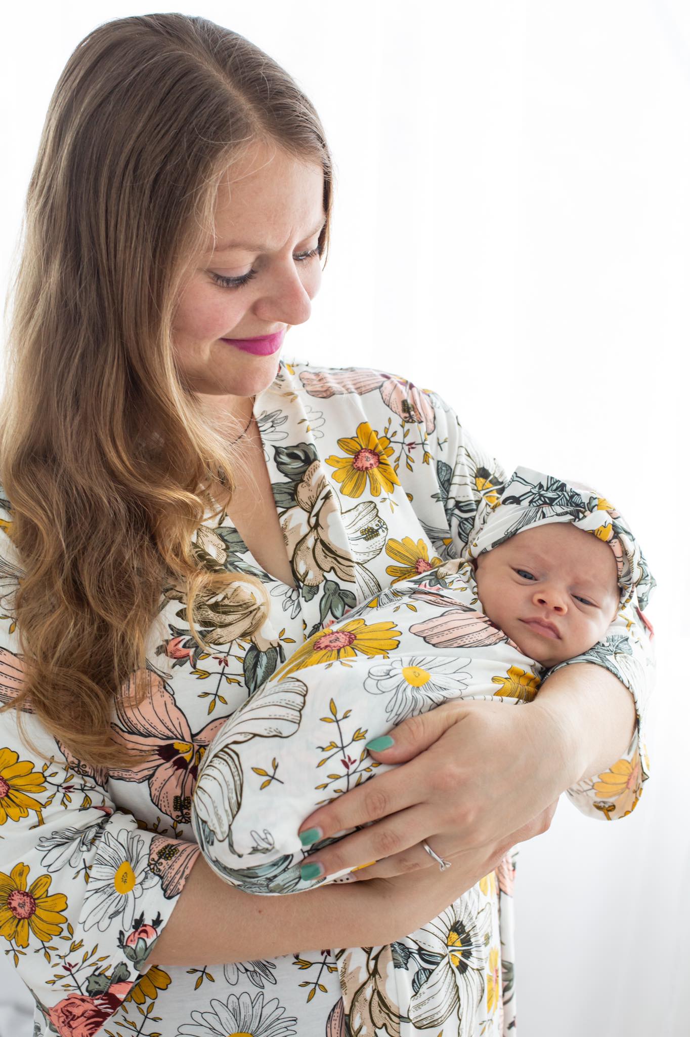 Maternity Robes & Matching Swaddle Set Ambrosia