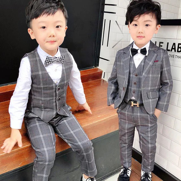 Boy Outfit 3 Piece Party| Birthday Suit | Grey