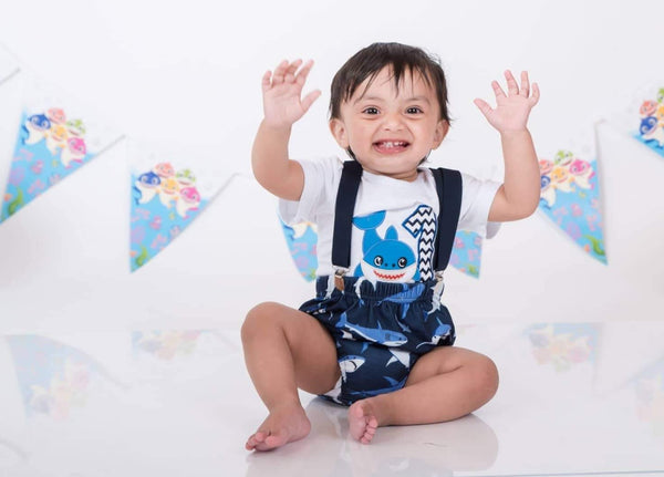 1st birthday Baby Boy Outfit | Cake Smash Dress Baby Shark