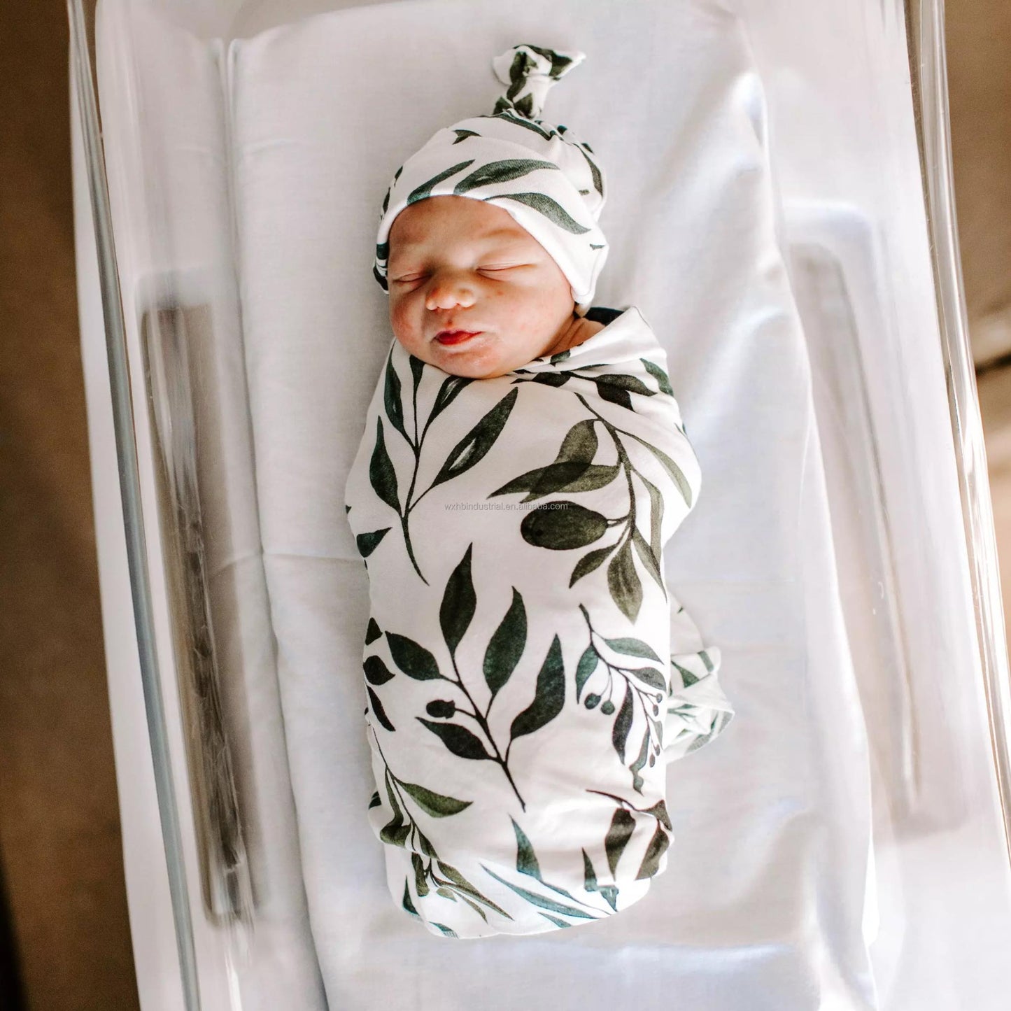 Robe & Matching Swaddle Set Olive Green