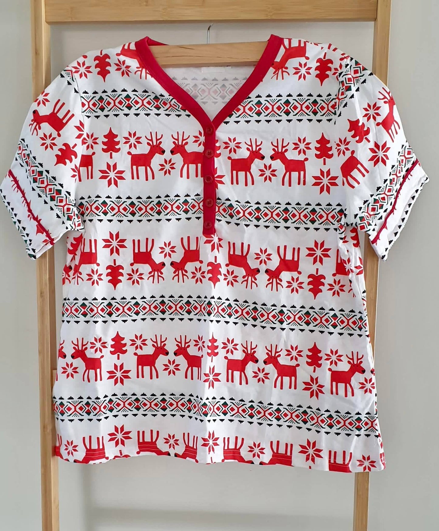 Women's Alces Christmas Short Sleeves Pyjamas Set