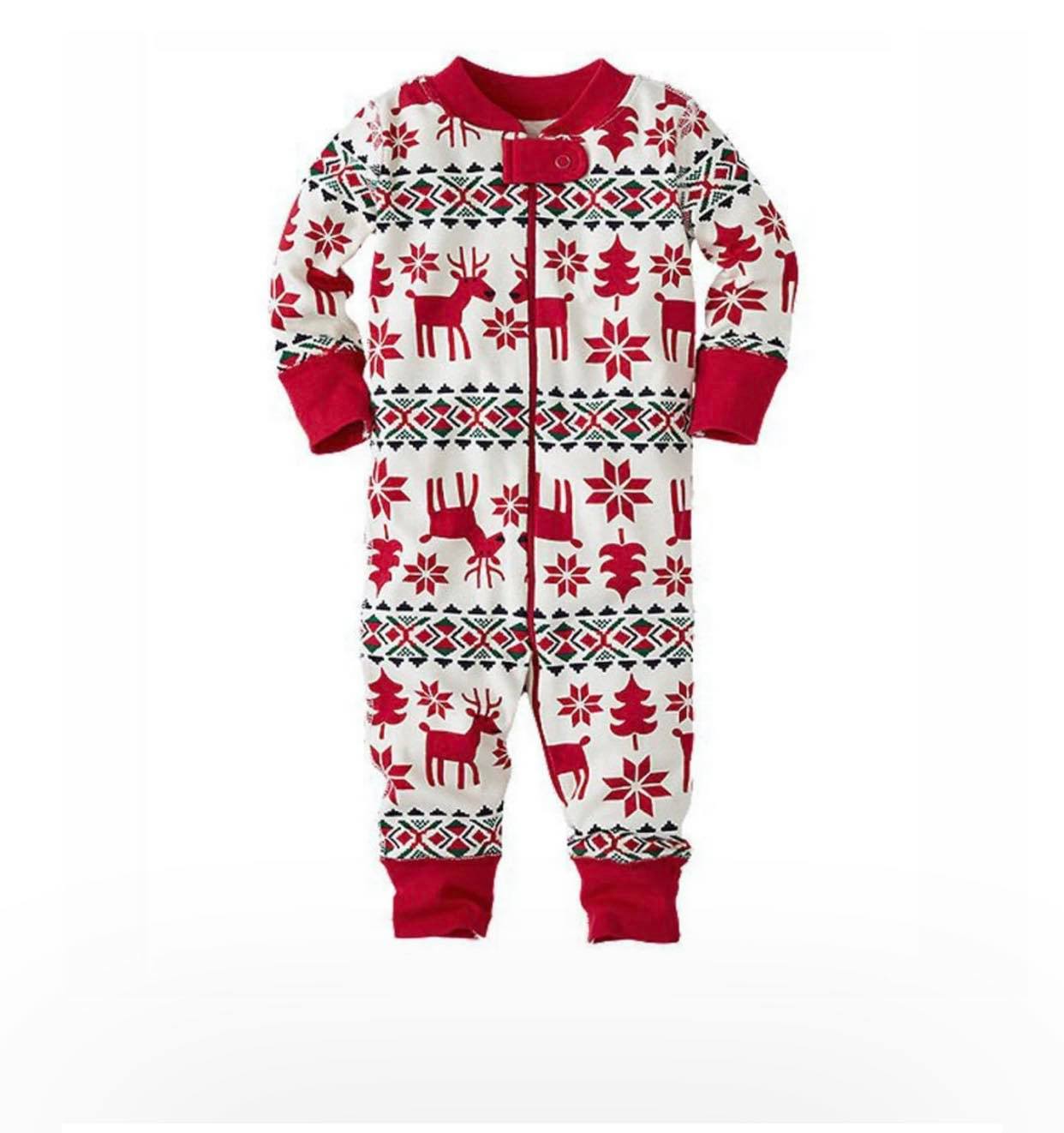 Kids Alces Christmas Full Sleeves Pyjamas Set