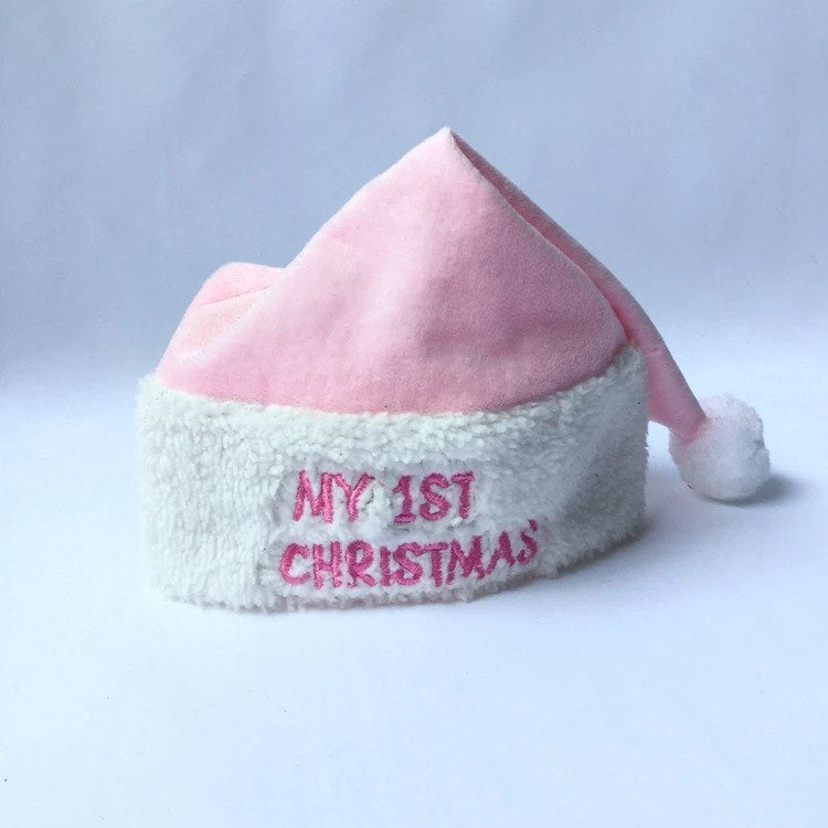 My First Christmas Baby Hat Pink