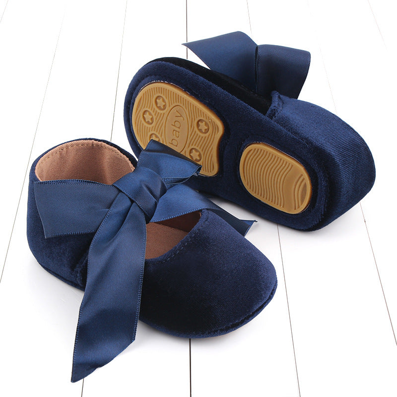 Baby Girl Chiffon Bowknot Shoes Blue