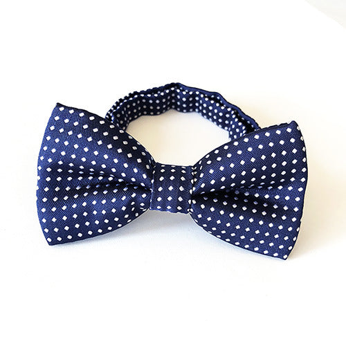 Kids Tie Bow Royal Blue with Dots