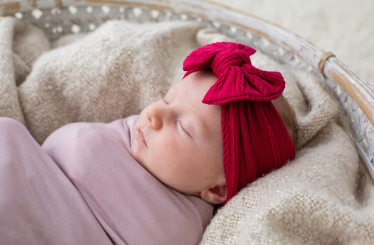 Magenta Cable Bow Headband.