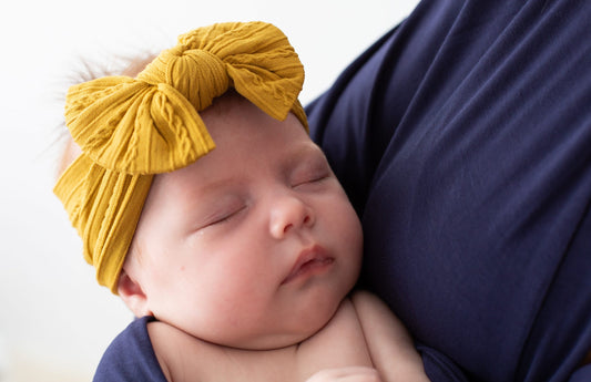 Mustard Cable Bow Headband.