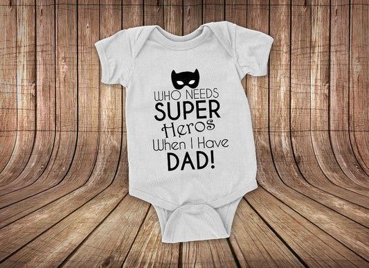 My Super Hero dad Body Suit|Fathers Day.