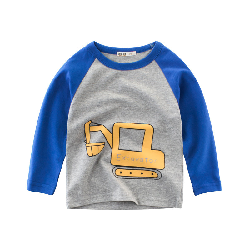 Excavator Full Sleeves T-Shirt Toddlers