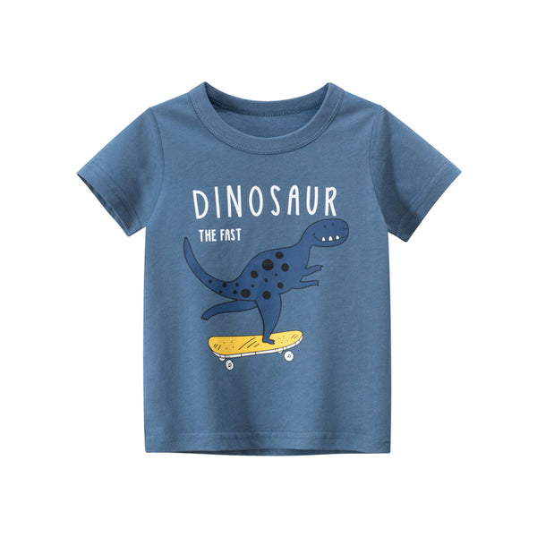 Blue Diano Printed Half Sleeves T-Shirt Toddlers