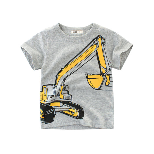 Excavator Half Sleeves T-Shirt Toddlers