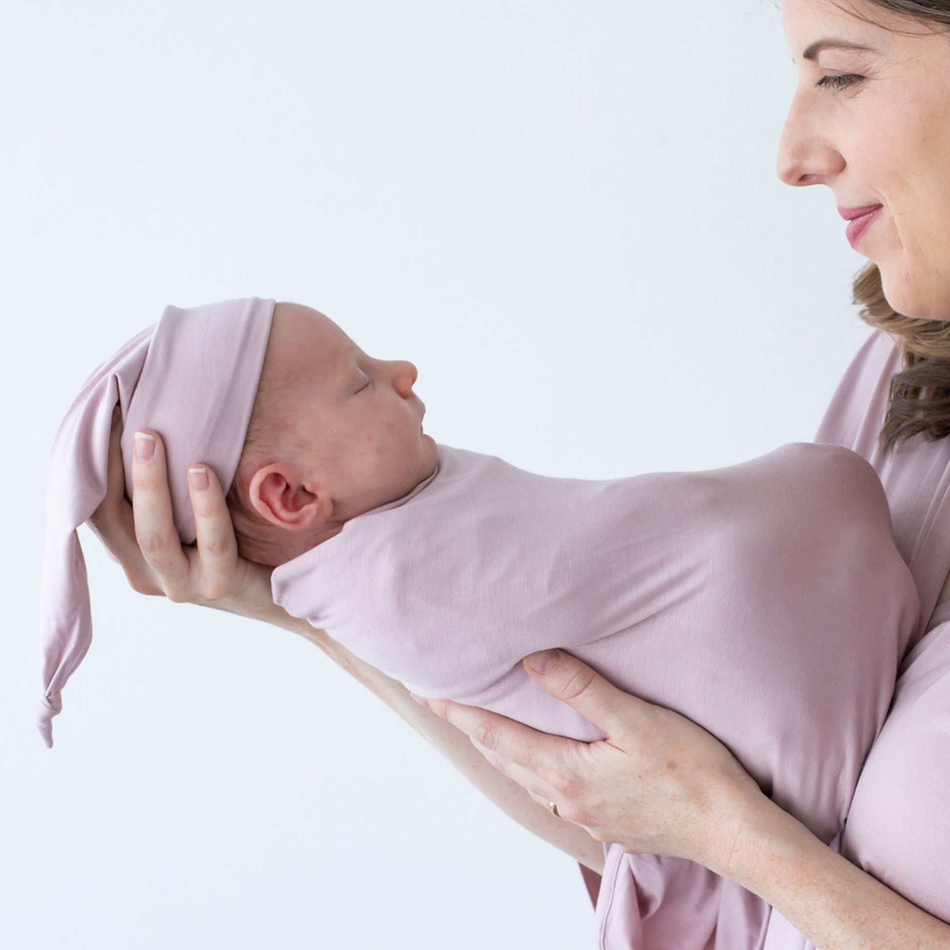 Pink Maternity Robe & Matching Swaddle Set.